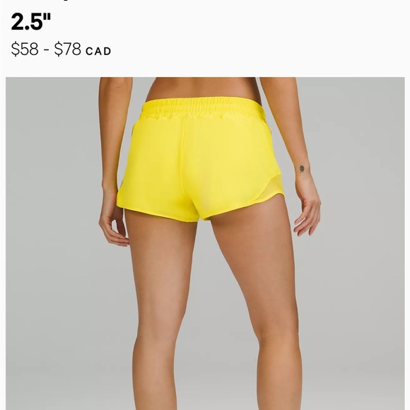 Hotty hot low rise 2.5” lined shorts - sz 10 coral Lululemon - Picture 5 of 5